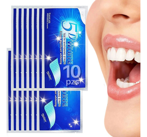 Bandas Tiras Blanqueadoras 5d Tratamiento Dental 10 Sobres F