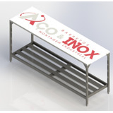 Mesa Aço Inox Industrial Reforçada (1,00x60x80cm)