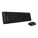 Kit Teclado E Mouse Wireless Logitech Mk220 Preto Sem Fio