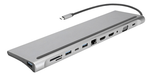 Adaptador 12 En 1 Usb C Hub Docking Station 4k Hdmi,pd, Vga