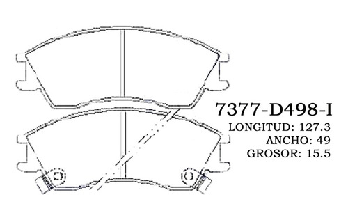 Pastilla De Freno Delantera Subaru Justy 90 Al 95 7377 Foto 2