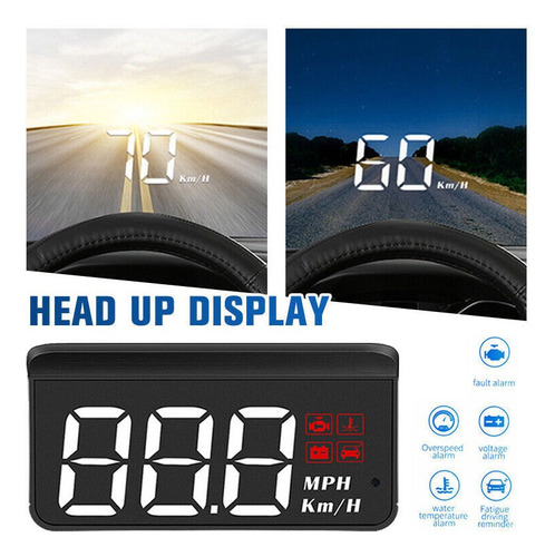 Velocímetro Universal Hud Head-up Display Car Digital Obd2