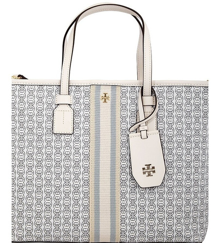 Bolsa Gemini Link Canvas Tote Tory Burch 53304 068 Ivory