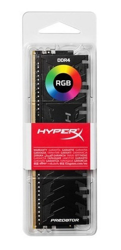 *memoria Ram Hyperx Ddr4 8gb 2933mhz Predator Rgb