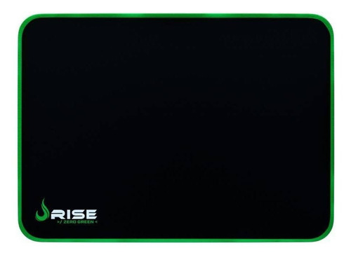 Mouse Pad Gamer Rise Mode Gaming Zero De Fibra G 21cm X 29cm X 0.3cm Preto/verde