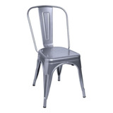 Pack 4 Sillas Tolix Color Gris, Comedor, Evento, Restaurant