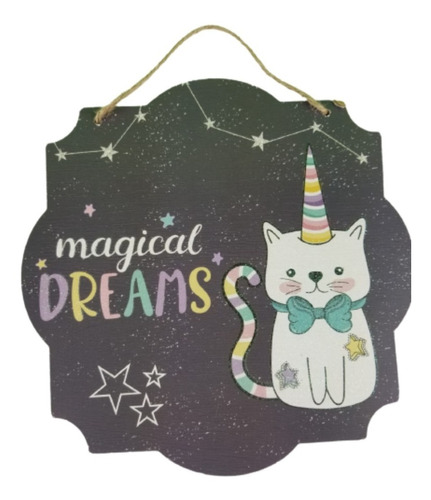 Cuadro Decorativo Gato Magical Dreams Habitación Sala