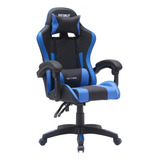 Silla Gamer Pc Sillon Escritorio Reclinable Butaca Oficina E Color Azul Material Del Tapizado Cuero Sintético