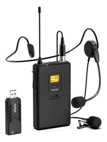 Micrófono Lavalier Fifine K031b Inalámbrico Conexión Usb
