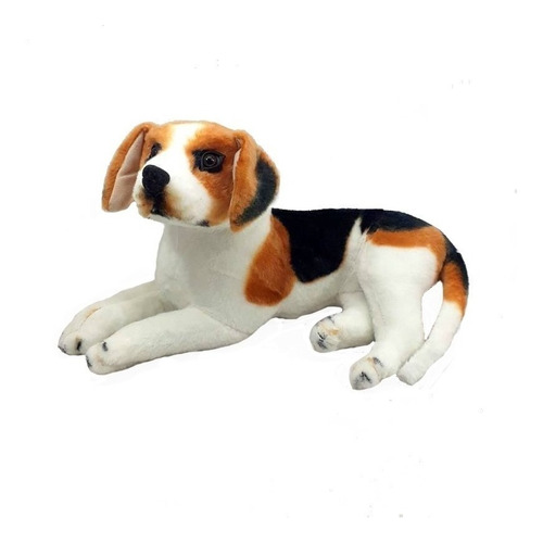 Cachorro Pelúcia Beagle Deitado 42 Cm Lavável Antialérgico