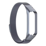 Pulseira Metal Aço Milanesa Para Galaxy Fit 2 Fit2 Sm-r220 Cor Grafite-chumbo