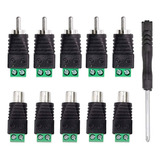 Conector Macho Phono Rca Taiss De 10 Piezas A Terminal De To