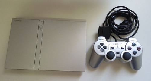 Sony Playstation 2 Slim Satin Silver Com Controle Original 