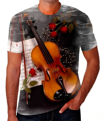 Camisa Camiseta Violino Instrumento Todos Os Tamanhos 03