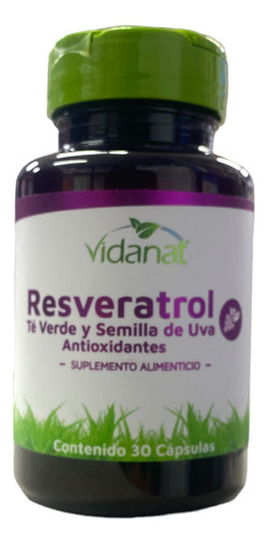 Resveratrol Te Verde Anti Estrés Antioxidante Vidanat 30caps