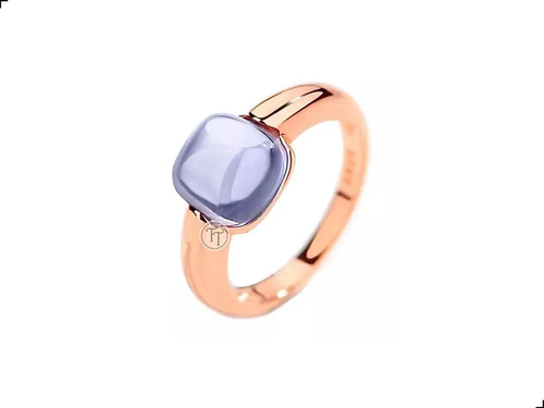 Anillo Amatista 3.75 Ct Plata 1ra Ley 925 Rose Gold 14k Nudo