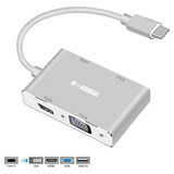 Adaptador Monodeal Usb C A Hdmi/dvi/vga, 4 En 1 Tipo Usb 3.0