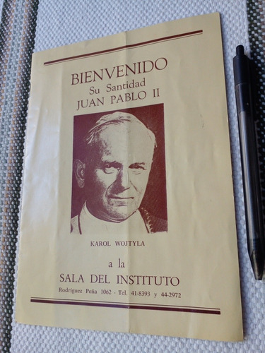 Folleto Teatro Obra  Papa Juan Pablo Instituto Cultura 1980