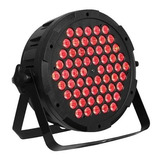 Kit 2 Refletor Par 64 Slim 60 Leds Triled 3w Rgb 3in1 Dmx 