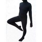 Catsuit Zentai Cierre Acro Danza Gym Lycra Brillosa Amedida 