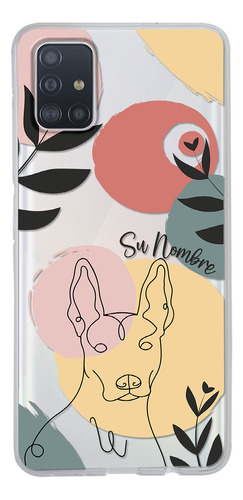 Funda Para Galaxy Mujer Perrito Xolo Minimal Con Su Nombre