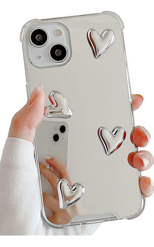 Espejo+con Linda Forma Corazón Adecuado De Funda Para iPhone