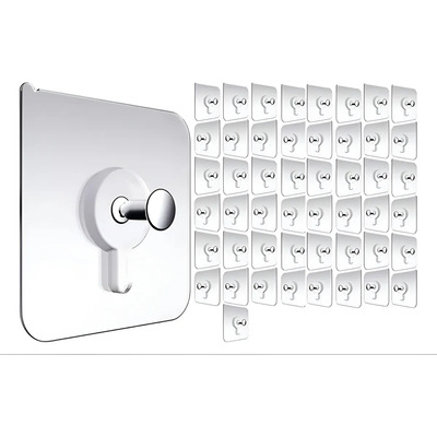 Soporte De Gancho Con Adhesivo Para Pared Cuadros 10 Pzs Transparente