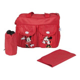 Bolso Maternal Disney C/cambiador, Bolsillos Porta Mamadera