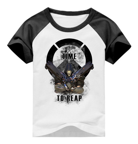 Camiseta Gamer Overwatch Reaper Time To Reap Personagens