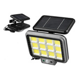 Foco Led Luz Con Panel Solar Sensor De Movimiento Exterior