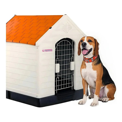 Casa De Plástico Para Perro Raza Chica Térmica Con Puerta Color Azul | Meses sin interés