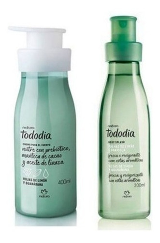 Body Splash Hojas De Limon Y Guanaba + Crema Natura