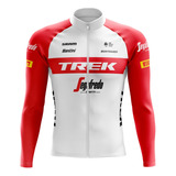 Jersey Ciclismo Ruta Mtb Trek 2023 Rojo Manga Larga