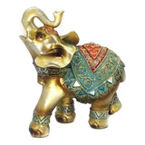 Elefante Indiano Decorativo Em Resina Sabedoria Da Sorte
