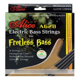 Encordoamento Baixo Alice A628 Flatwound Lisa Fretless