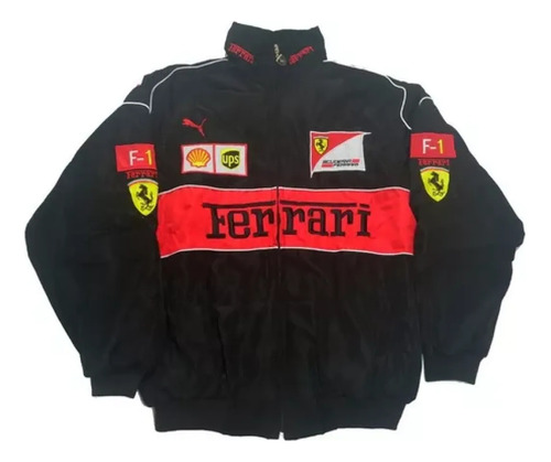 Chaqueta Retro De Carreras De Motos Ferrari Team Fall