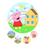 Oblea Para Gelatina Peppa Pig Tinta Comestible 5 Hojas 