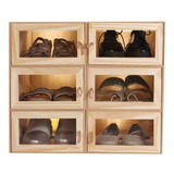 Cajas Organizadora Zapatos X 6 En Madera (h/ T.44) Rígidas