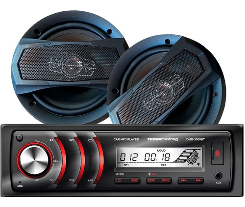 Combo Audio Car Estéreo Bluetooth + Parlantes 6 PuLG Xline