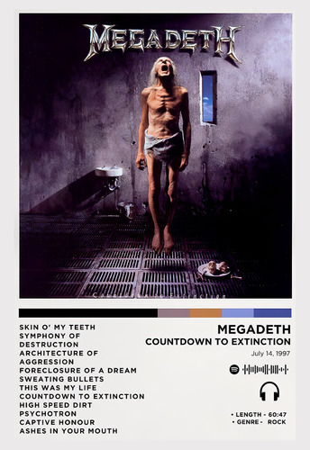 Megadeth Póster 48x33 Cm - Spotify Code 