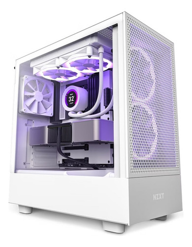 Gabinete Nzxt H5 Flow Mid Tower Cristal Templado Usb-c Atx