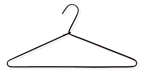 Cabide De Arame Revestido - Lavanderia Camisas - 50 Unid Cor Preto