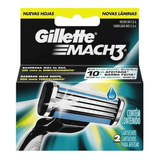 Gillete Mach3 Cartuchos Para Afeitar X 2 Cartuchos