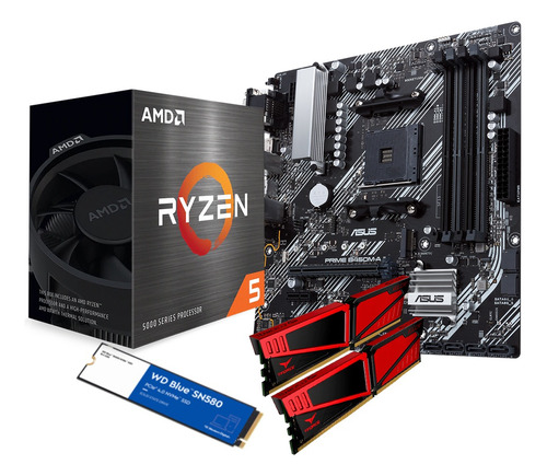 Combo Actualización Pc Gamer Ryzen 5600x B450 16gb M.2 500gb