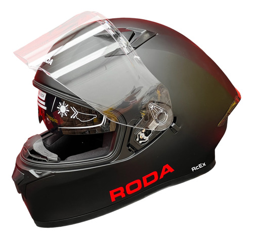 Casco Roda Cerrado Negro Mate Diseño Gp Certificado Course