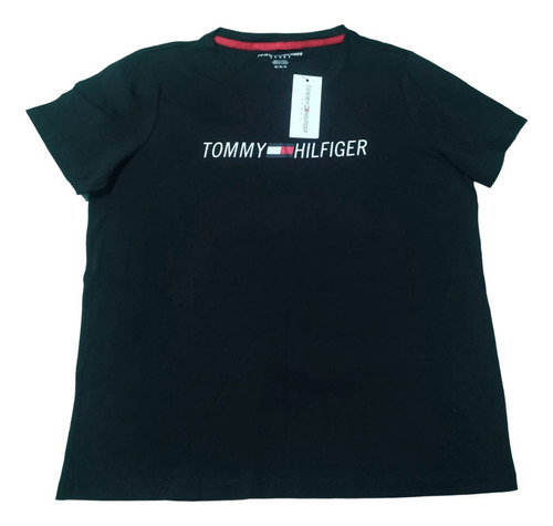 Playera Tommy Hilfiger Original Color Negro De Dama Talla Mm