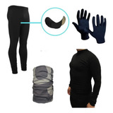 Comb!camiseta Termica+calza Ciclista+guantes+cuello Salomon