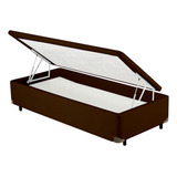 Cama Box Baú Solteiro Corano Marrom - 096x203