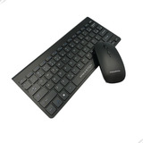 Kit Mini Teclado E Mouse Sem Fio Slim Wireless P/ Notebook