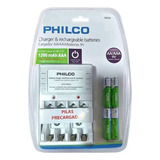 Cargador De Pilas Philco Aa / Aaa / 9v Pilas Incluidas Aaa